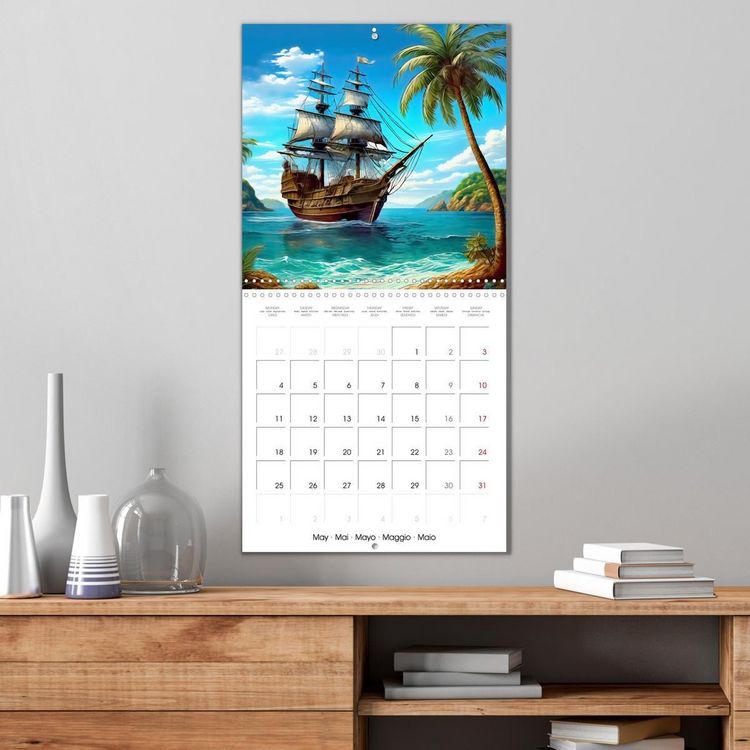 Produktbild: Pirates - Exciting voyages in the Caribbean (Wall Calendar 2026 12 &times; 12 Inch) CALVENDO 12 Month Wall Calendar