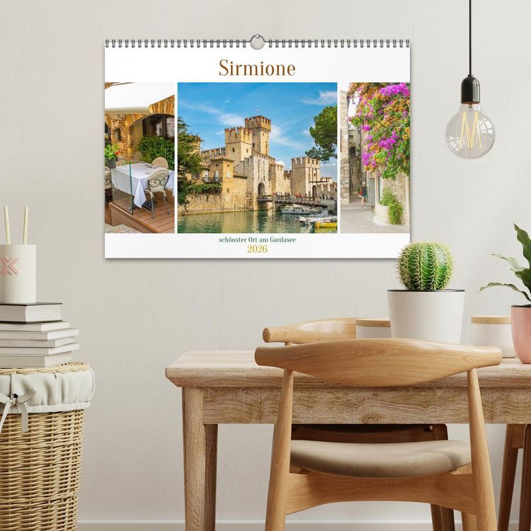 Produktbild: Sirmione - sch&ouml;nster Ort am Gardasee (Wandkalender 2026 DIN A3 quer), CALVENDO Monatskalender