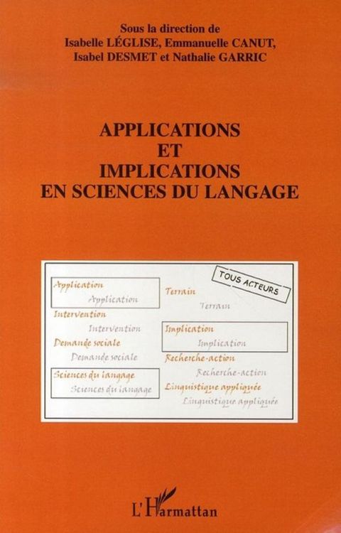 Produktbild: Applications et implications en sciences du langage