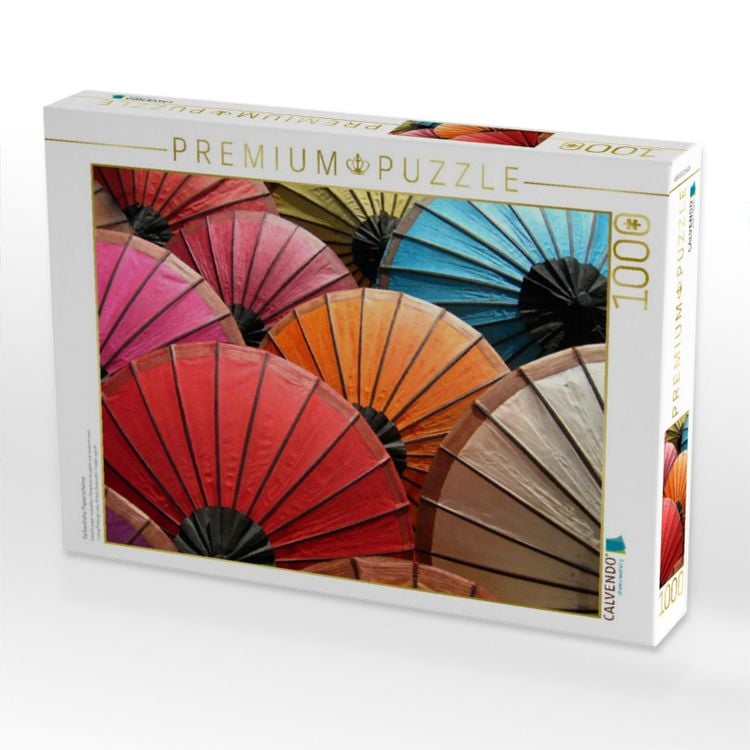 Produktbild: CALVENDO Puzzle Farbenfrohe Papierschirme | 1000 Teile Lege-Gr&ouml;&szlig;e 64x48cm Foto-Puzzle f&uuml;r gl&uuml;ckliche Stunden