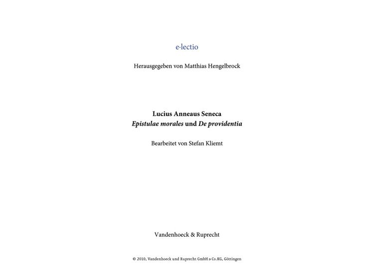 Produktbild: Seneca, Epistulae morales