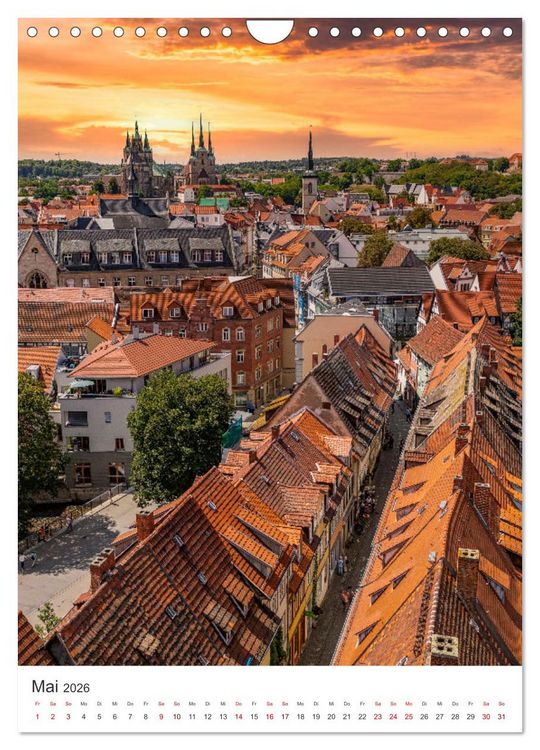 Produktbild: Erfurt - Die romantische Altstadt (Wandkalender 2026 DIN A4 hoch), CALVENDO Monatskalender