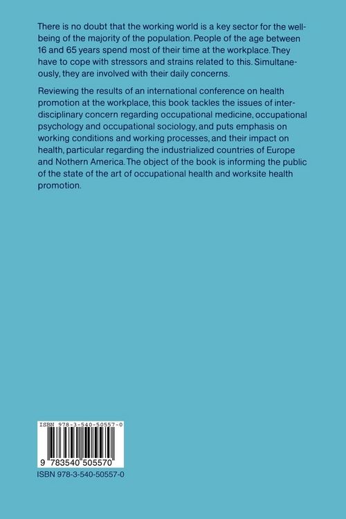 Produktbild: Health Promotion in the Working World