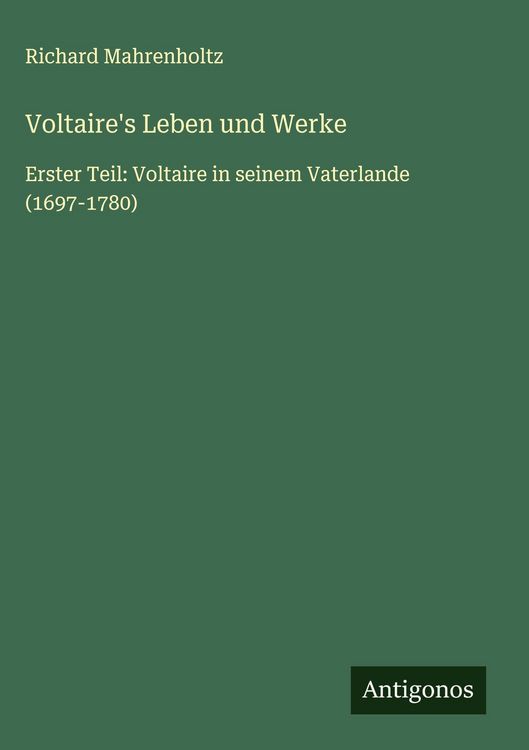 Produktbild: Voltaire's Leben und Werke