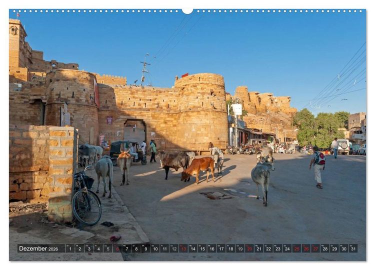 Produktbild: Indien, Rajasthan (Wandkalender 2026 DIN A2 quer), CALVENDO Monatskalender