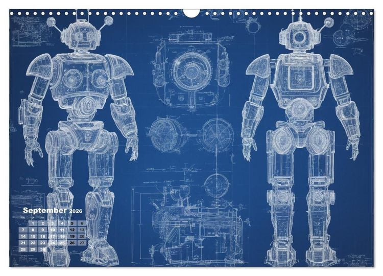 Produktbild: Steampunk - Blaupausen (Wandkalender 2026 DIN A3 quer), CALVENDO Monatskalender