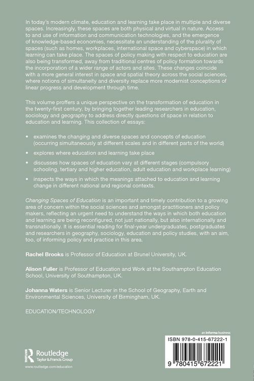Produktbild: Changing Spaces of Education