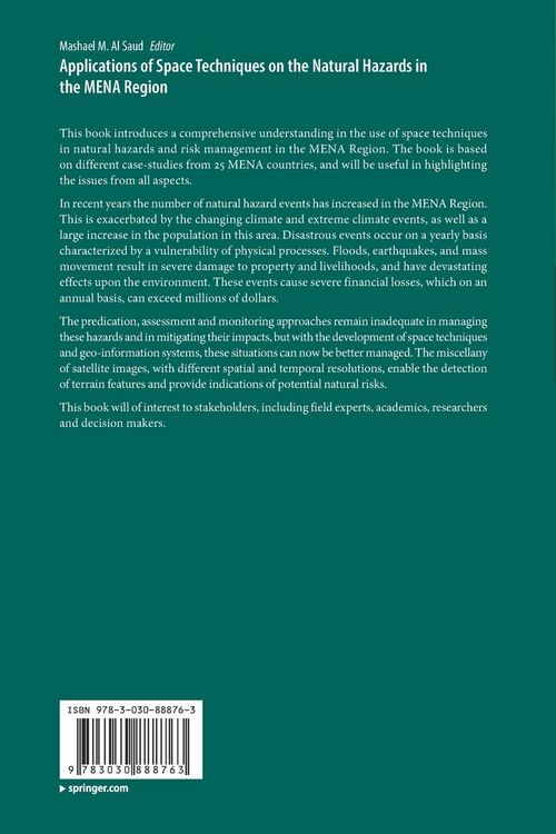Produktbild: Applications of Space Techniques on the Natural Hazards in the MENA Region