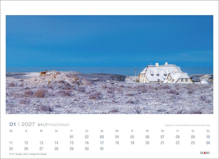 Produktbild: Sylt Panorama-Postkartenkalender 2027 - Hans Jessel