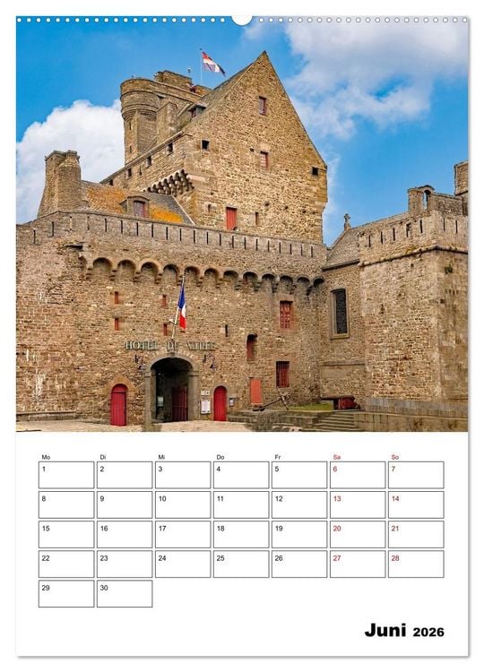 Produktbild: Saint Malo - Reiseplaner (hochwertiger Premium Wandkalender 2026 DIN A2 hoch), Kunstdruck in Hochglanz