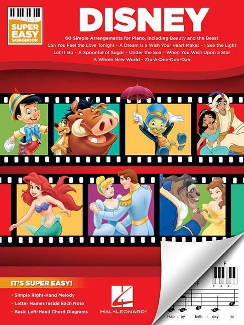 Produktbild: Disney - Super Easy Songbook - Disney Piano Music Book with Accessible Arrangements - Easy-To-Play Piano Sheet Music Book