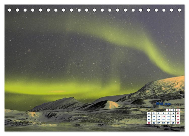 Produktbild: Faszinierende Lichterscheinungen am Himmel - Polarlichter (Tischkalender 2026 DIN A5 quer), CALVENDO Monatskalender