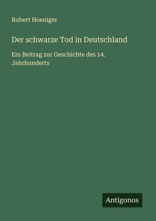 Produktbild: Der schwarze Tod in Deutschland