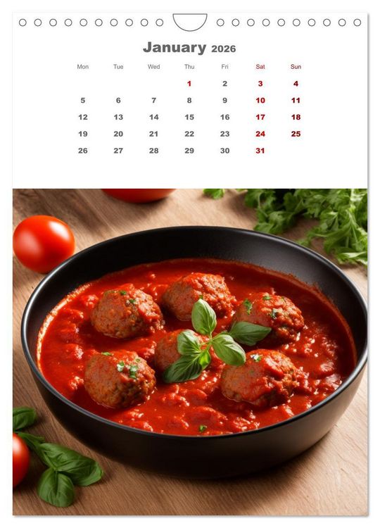 Produktbild: Culinary Creations (Wall Calendar 2026 DIN A4 portrait), CALVENDO 12 Month Wall Calendar