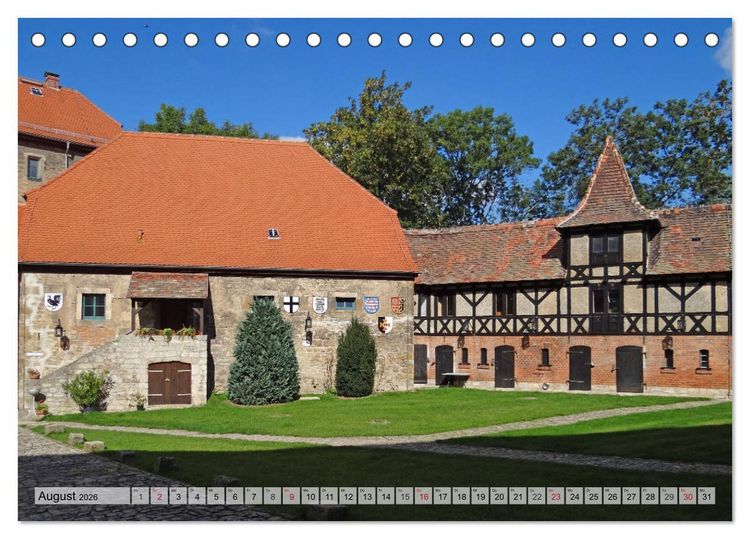 Produktbild: Geheimnisse ostdeutscher Kultur - Schl&ouml;sser und Burgen (Tischkalender 2026 DIN A5 quer), CALVENDO Monatskalender