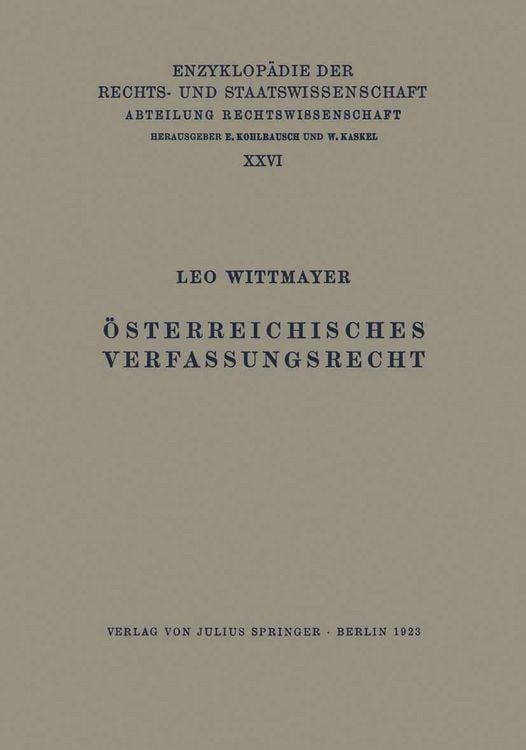 Produktbild: &Ouml;sterreichisches Verfassungsrecht