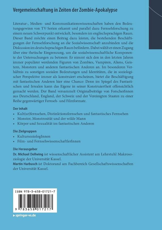 Produktbild: Vergemeinschaftung in Zeiten der Zombie-Apokalypse