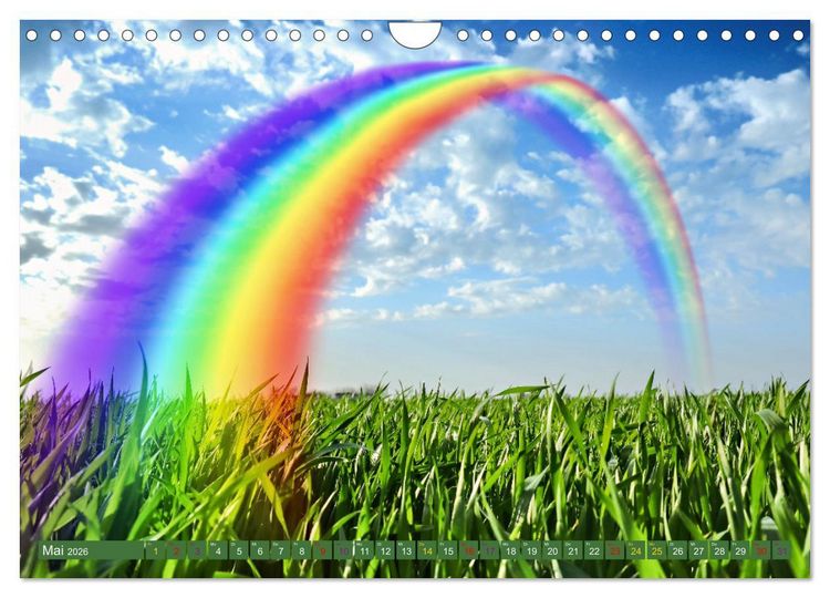 Produktbild: Himmlische Farbspiele - Regenbogen (Wandkalender 2026 DIN A4 quer), CALVENDO Monatskalender
