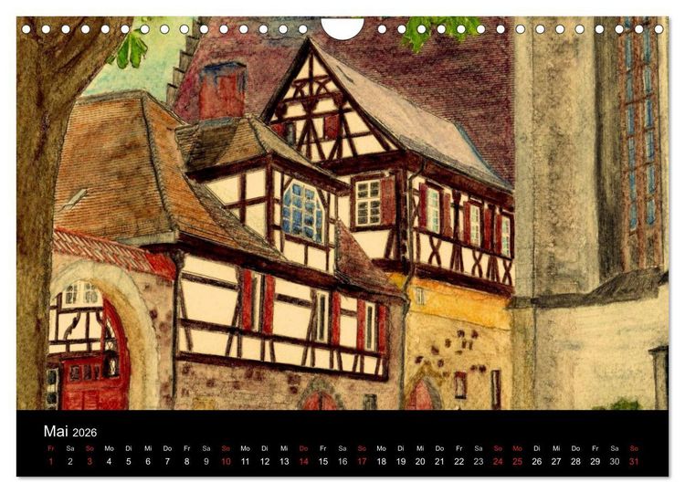 Produktbild: Deutschland in Aquarell (Wandkalender 2026 DIN A4 quer), CALVENDO Monatskalender