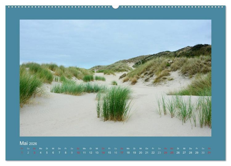Produktbild: Sandd&uuml;nen an der Nordsee in den Niederlanden (Wandkalender 2026 DIN A2 quer), CALVENDO Monatskalender