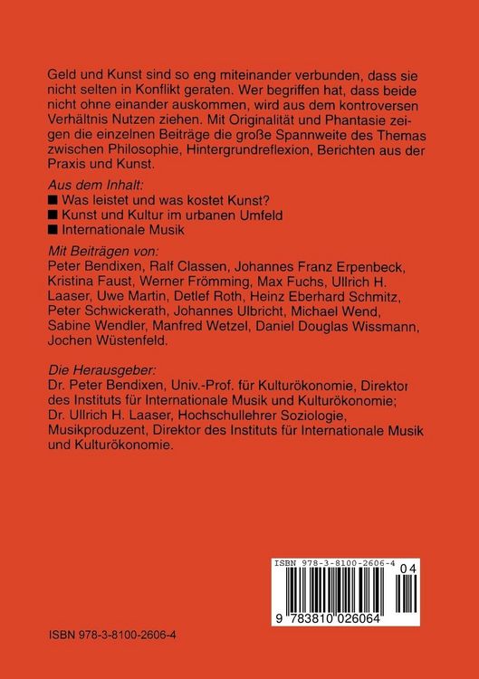 Produktbild: Geld und Kunst &mdash; Wer braucht wen?