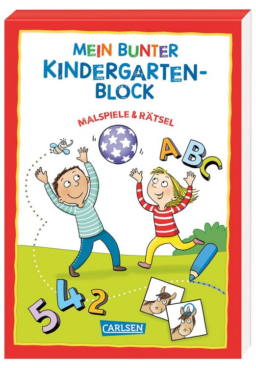 Produktbild: R&auml;tseln f&uuml;r Kita-Kinder: Mein bunter Kindergarten-Block: Malspiele und R&auml;tsel