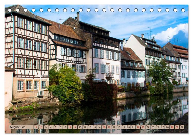 Produktbild: Zauberhaftes Stra&szlig;burg (Tischkalender 2026 DIN A5 quer), CALVENDO Monatskalender