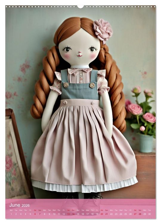 Produktbild: Romantic Dolls (Wall Calendar 2026 DIN A2 portrait), CALVENDO 12 Month Wall Calendar
