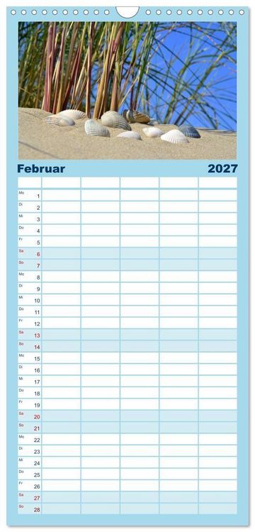 Produktbild: Familienplaner 2027 - Nordseetr&auml;umereien mit 5 Spalten (Wandkalender, 21 x 45 cm) CALVENDO