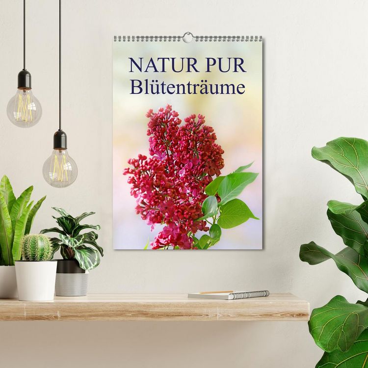 Produktbild: NATUR PUR Bl&uuml;tentr&auml;ume (Wandkalender 2026 DIN A3 hoch), CALVENDO Monatskalender