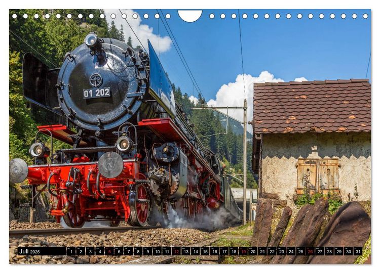 Produktbild: Eisenbahn-Nostalgie - Oldtimer auf Schweizer Schienen (Wandkalender 2026 DIN A4 quer), CALVENDO Monatskalender