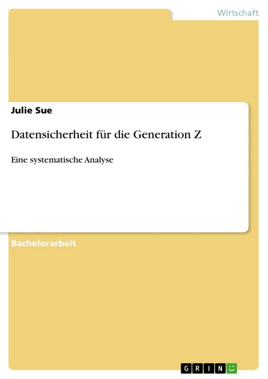 Produktbild: Datensicherheit f&uuml;r die Generation Z
