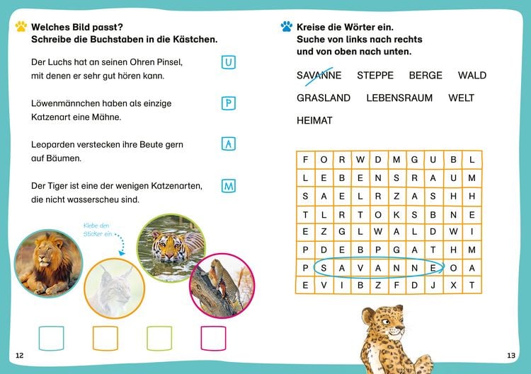 Produktbild: WAS IST WAS Erstes Lesen Leser&auml;tsel. Raubkatzen