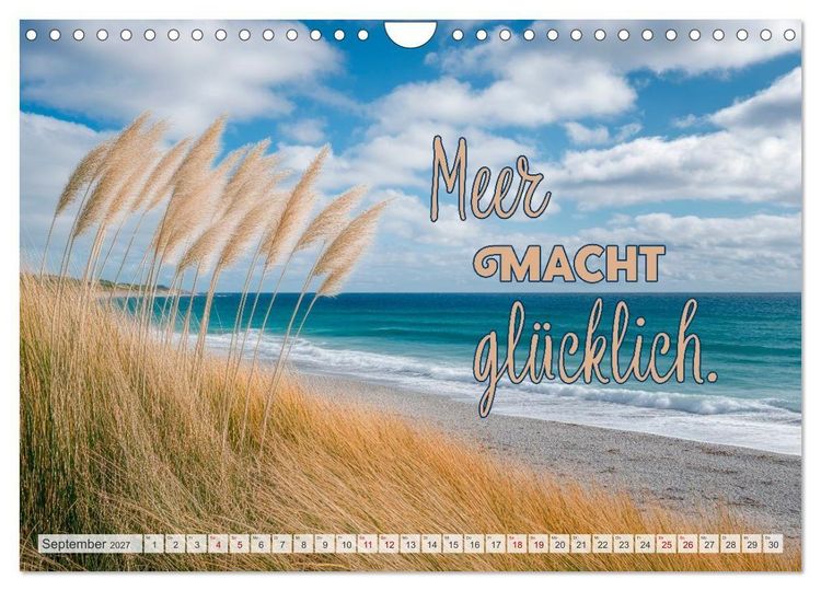 Produktbild: K&Uuml;STENZAUBER Sehnsucht nach Meer (Wandkalender 2027 DIN A4 quer), CALVENDO Monatskalender