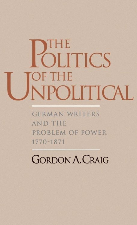 Produktbild: The Politics of the Unpolitical