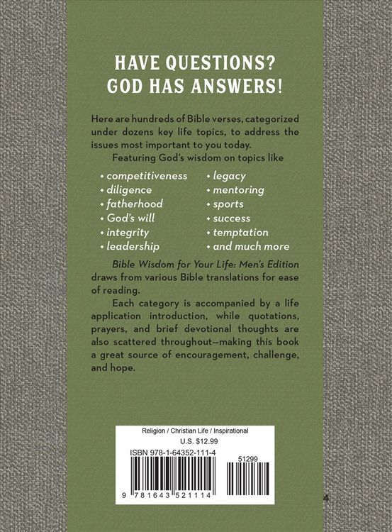 Produktbild: Bible Wisdom for Your Life Men's Edition