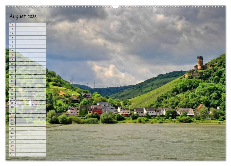 Produktbild: Von Lahnstein bis R&uuml;desheim - Am wundersch&ouml;nen Mittelrhein (Wandkalender 2026 DIN A2 quer), CALVENDO Monatskalender