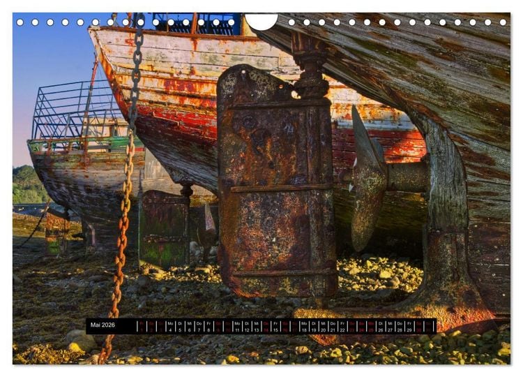 Produktbild: Schiffsfriedh&ouml;fe in der Bretagne (Wandkalender 2026 DIN A4 quer), CALVENDO Monatskalender