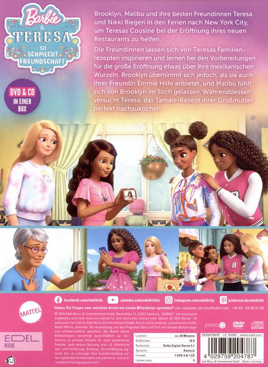 Produktbild: Barbie & Teresa - So schmeckt Freundschaft (+ H&ouml;rspiel CD)
