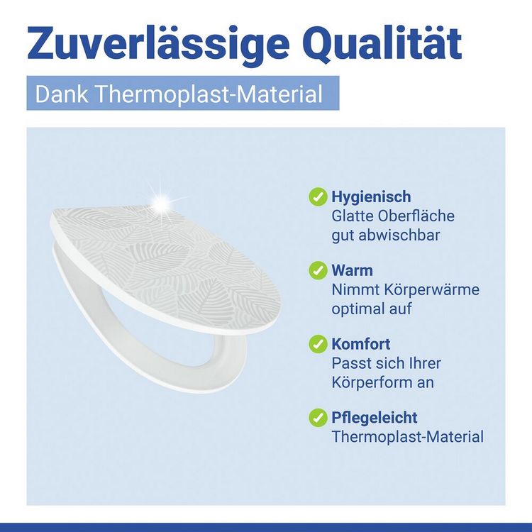 Produktbild: WC-Sitz Mod. Roanne, Toilettensitz mit Absenkautomatik und Relief-Druck