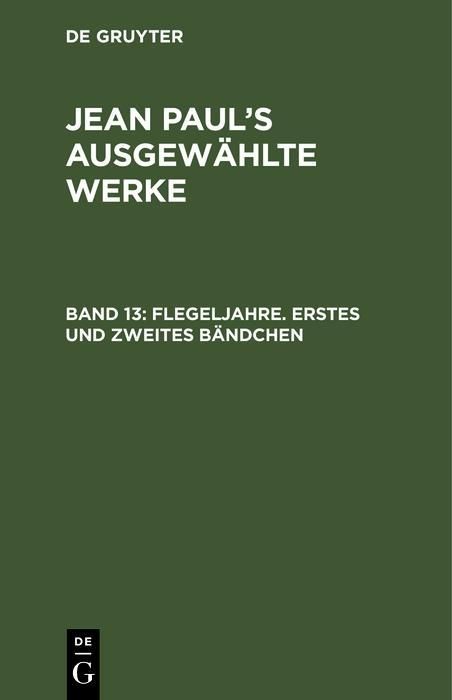 Produktbild: Flegeljahre. Erstes und zweites B&auml;ndchen
