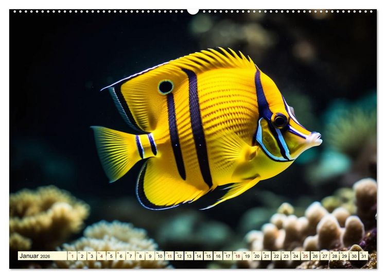 Produktbild: Faszinierende Fische (hochwertiger Premium Wandkalender 2026 DIN A2 quer), Kunstdruck in Hochglanz