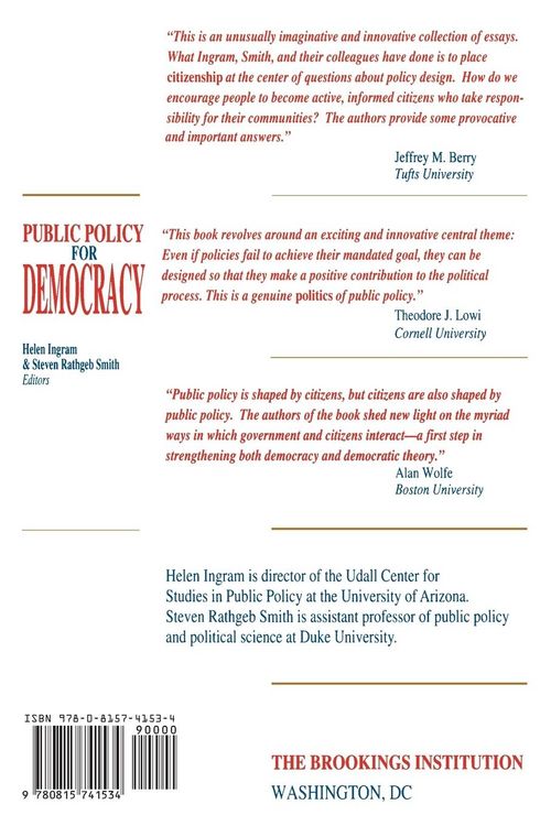 Produktbild: Public Policy for Democracy