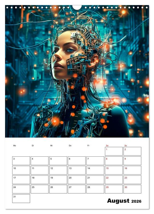 Produktbild: K&Uuml;NSTLICHE INTELLIGENZ Cooler Terminplaner (Wandkalender 2026 DIN A3 hoch), CALVENDO Monatskalender