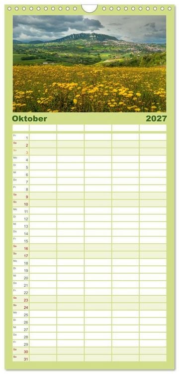Produktbild: Familienplaner 2027 - San Marino Die &auml;lteste Republik der Welt mit 5 Spalten (Wandkalender, 21 x 45 cm) CALVENDO