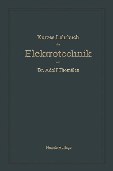 Produktbild: Kurzes Lehrbuch der Elektrotechnik