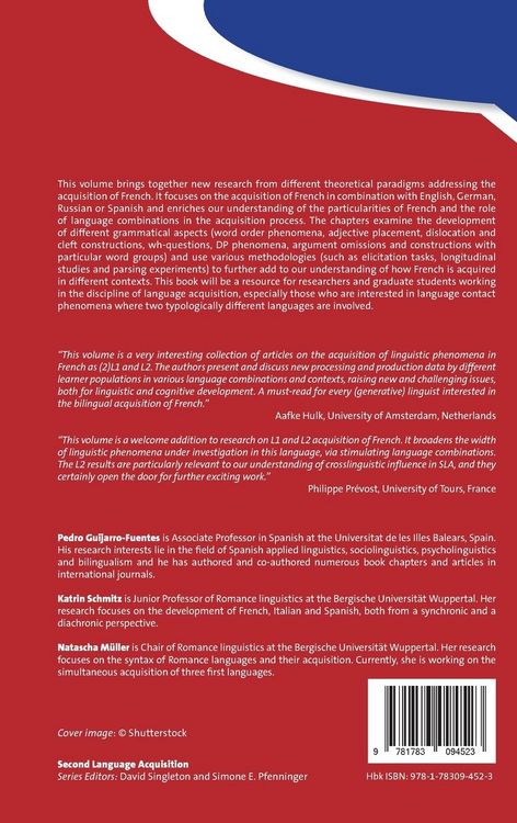 Produktbild: The Acquisition of French in Multilingual Contexts