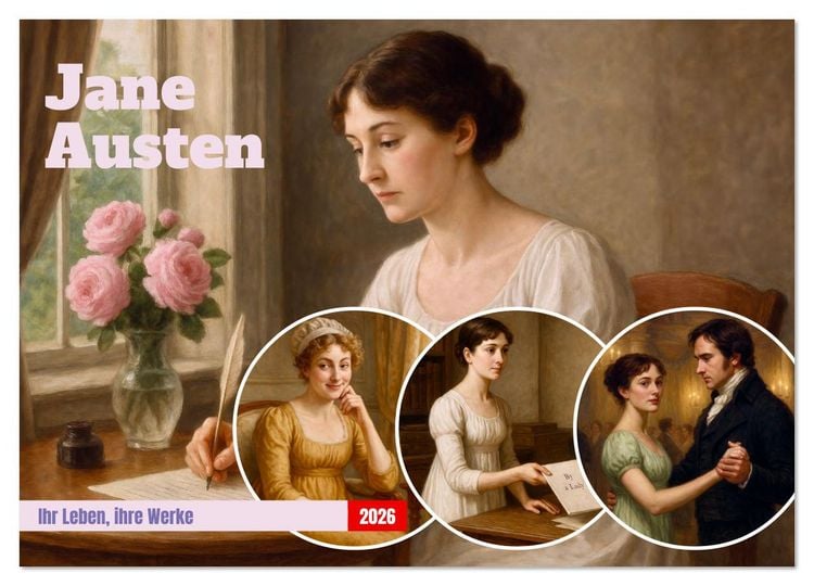 Produktbild: Jane Austen (Wandkalender 2026 DIN A2 quer), CALVENDO Monatskalender