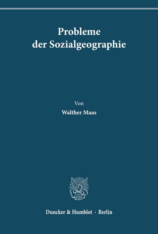 Produktbild: Probleme der Sozialgeographie.