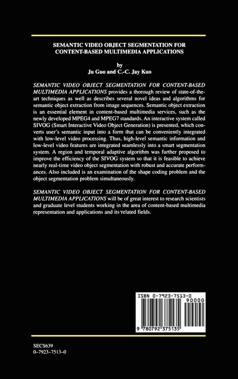 Produktbild: Semantic Video Object Segmentation for Content-Based Multimedia Applications